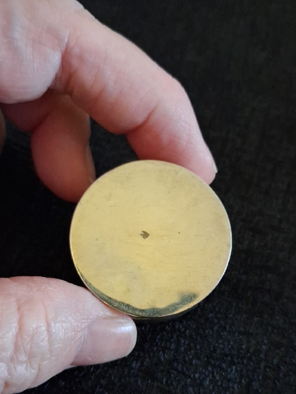 Antique Vintage Round Sterling Silver  Trinket Snuff Pill  Box with Portrait Lid - Picture 4 of 7